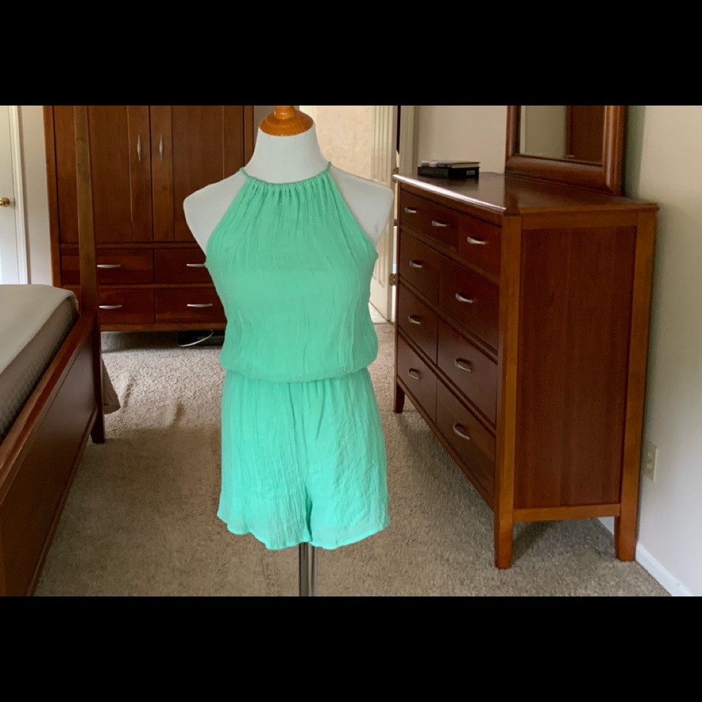 Mint Green Shirred Short Set